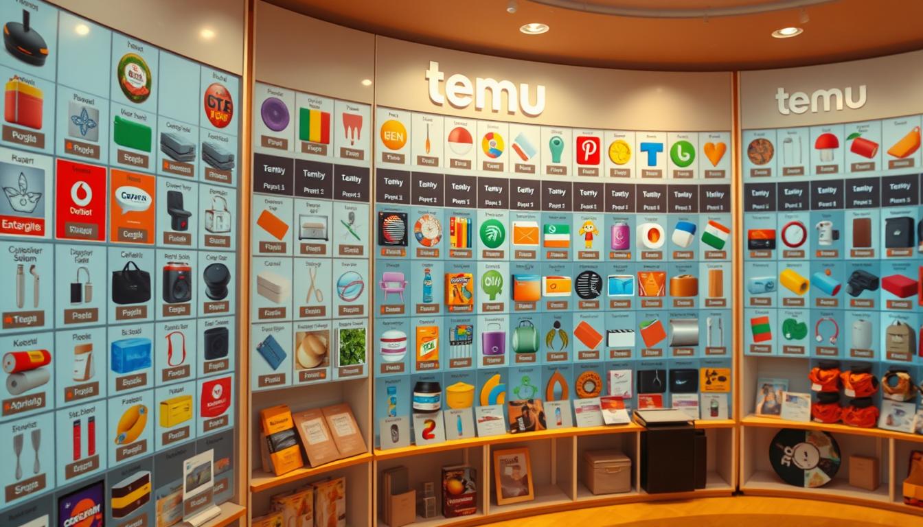 Temu Produktkategorien